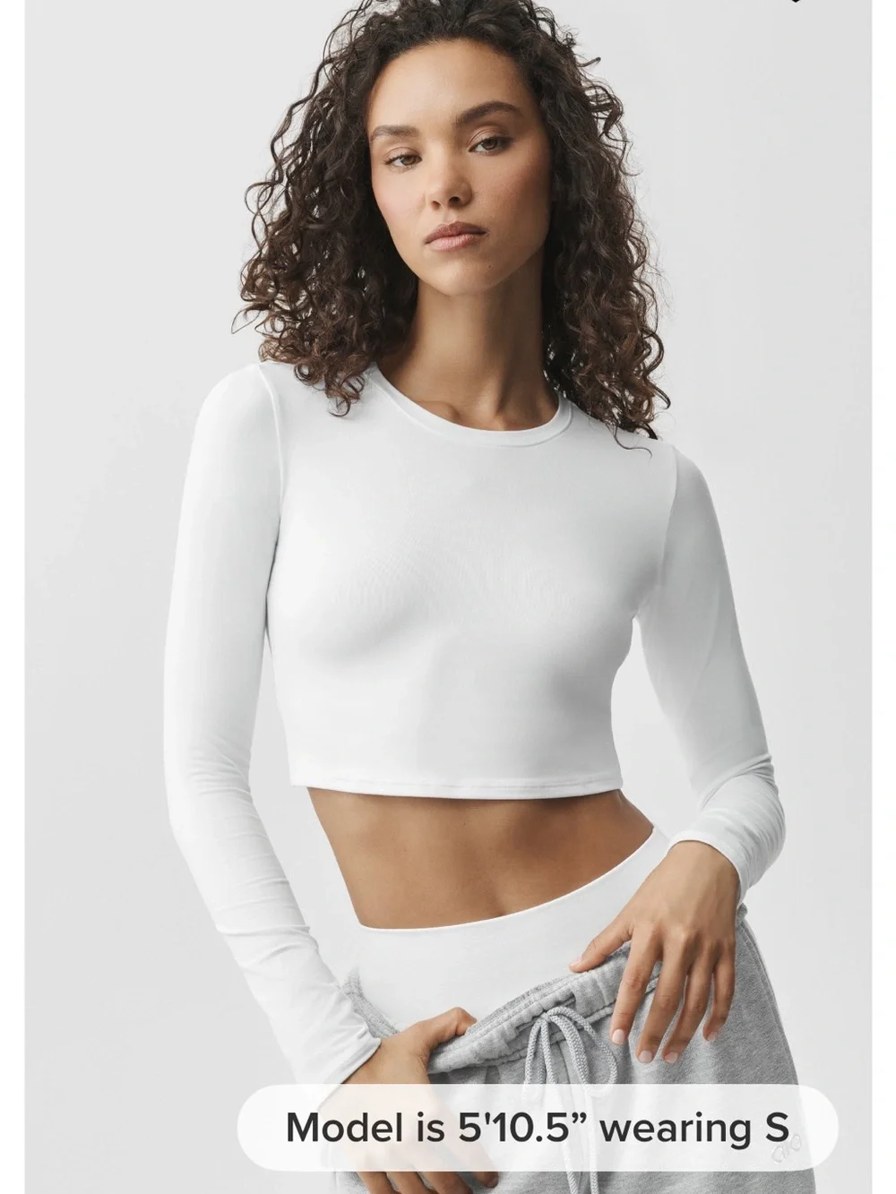 ALO Yoga Finesse Long-Sleeve Crop Top NWOT